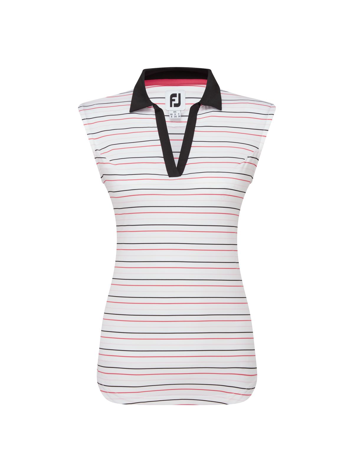 FootJoy EU Striped polo u/ærme, dame