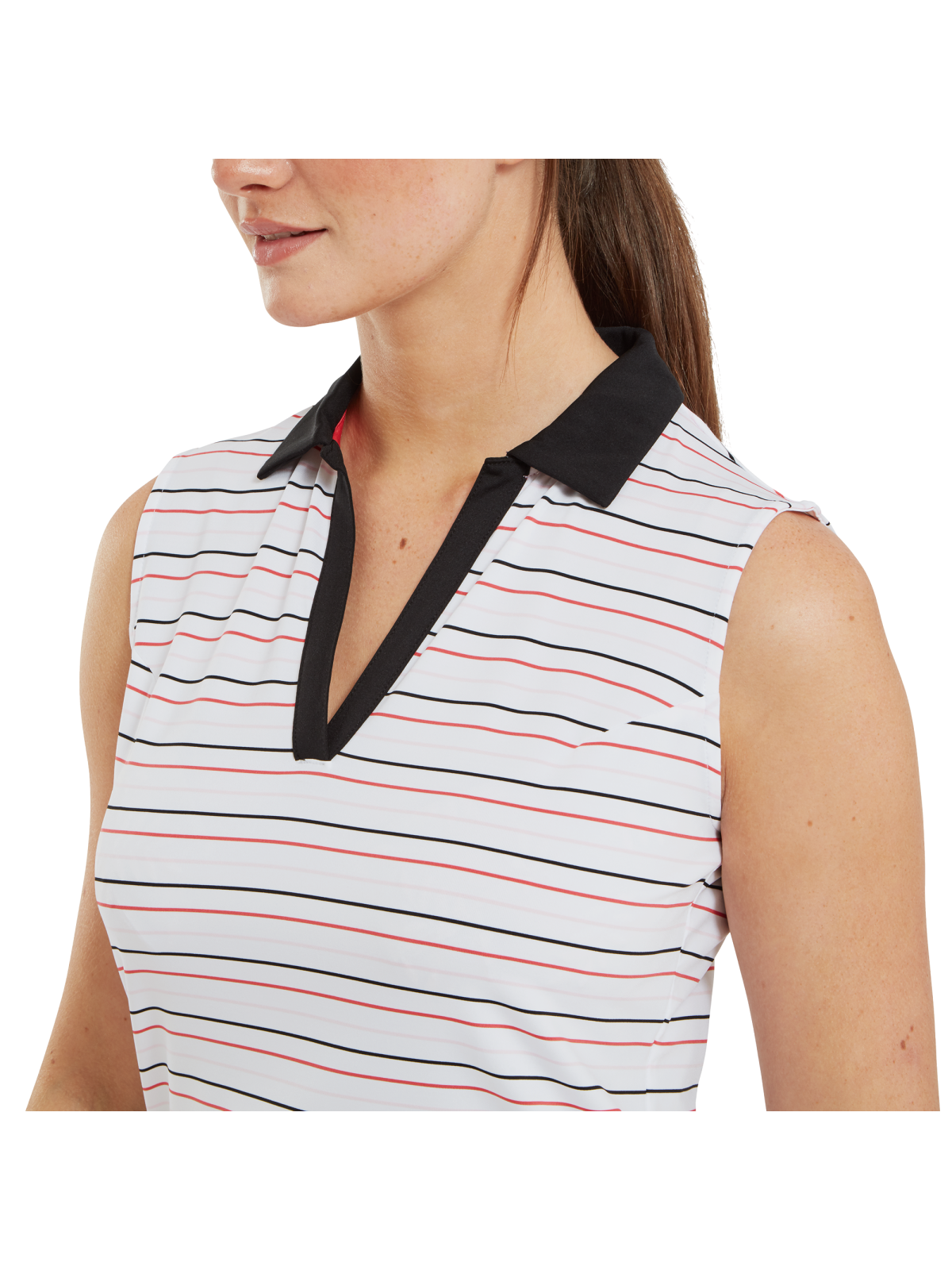 FootJoy EU Striped polo u/ærme, dame