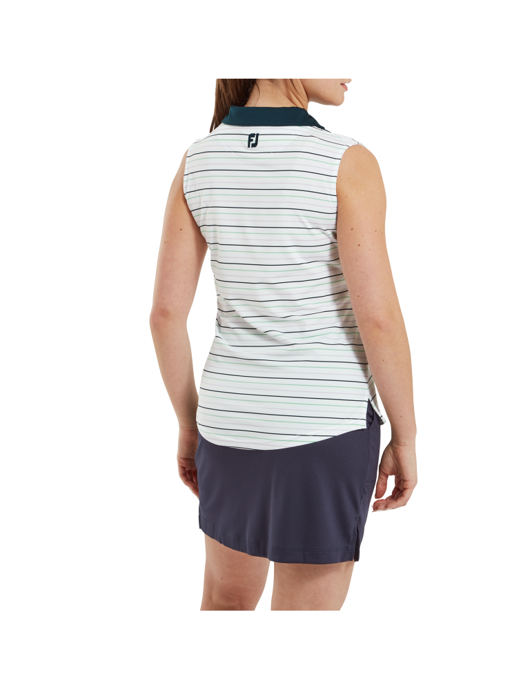 FootJoy EU Striped polo u/ærme, dame