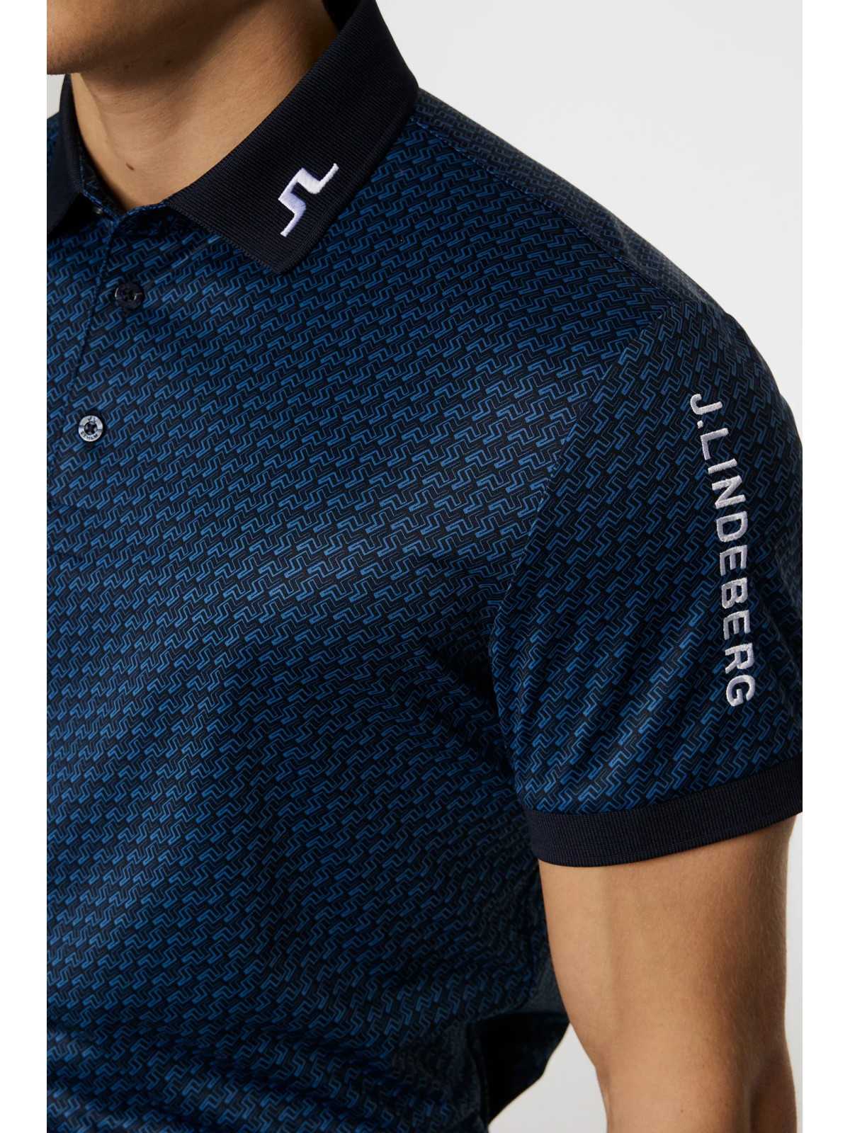 J. Lindeberg Tour Tech Reg Fit Print Polo, Herre