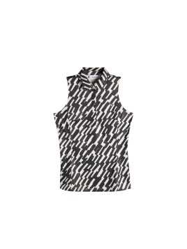 J. Lindeberg Dena Print Sleeveless Polo