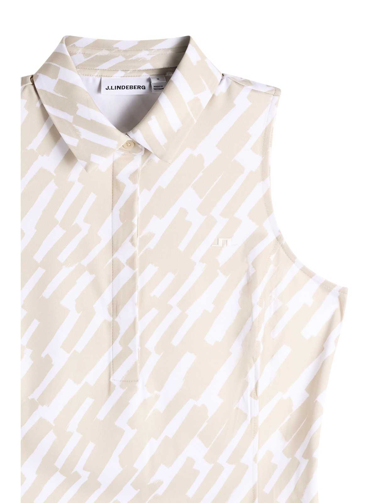 J. Lindeberg Dena Print Sleeveless Polo