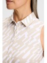 J. Lindeberg Dena Print Sleeveless Polo