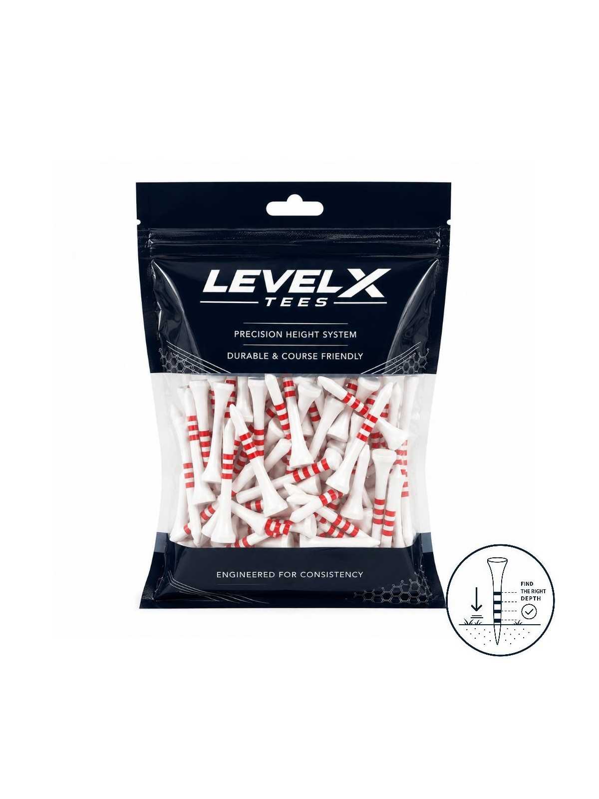 Level X tees rød 54 mm